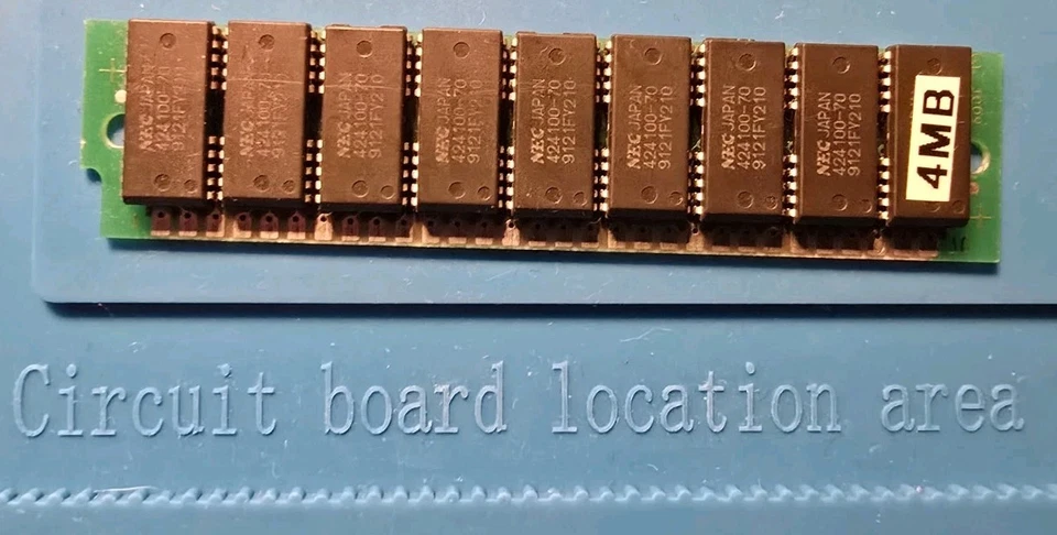 4MB 30-Pin SIMM RAM (NEC, 424100-70 FPM 70ns, Parity) – Tested - Image 1 of 2