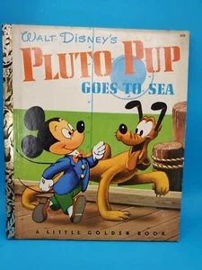 Walt Disney's 1952 "Pluto Pup Goes to Sea" Vtg. A Little Golden Book - Foto 1 di 5
