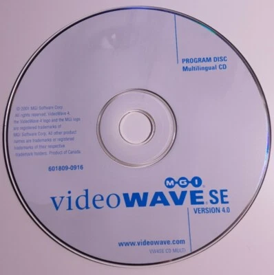MGI Videowave SE (2004) Version 4.0 PC Windows Software - Disc Only Tested - Image 1 of 2