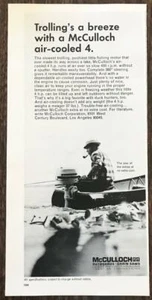 1967 McCulloch Outboards Print Ad Trolling's a Breeze w the Air Cooled 4 - Picture 1 of 1