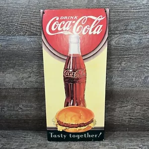 Cardboard Coca-Cola "Tasty together!" Burger & a Coke 1991 Nostalgia Inc - Picture 1 of 9