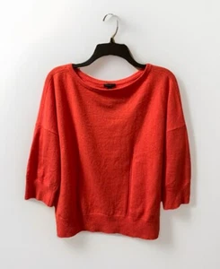 Ann Taylor Sweater Modal Cashmere Button Back Coral 3/4 sleeve Sz XL - Picture 1 of 8
