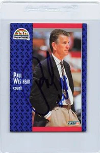 1991/92 Fleer #53 Paul Westhead Nuggets Signed Auto *K4683 - Picture 1 of 2