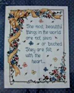 Bucilla Counted Cross Stitch Picture Pillow Kit Most Beautiful Things 40254 - Picture 1 of 3