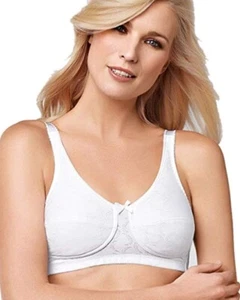 NEW Amoena 32A Bella Non Wired Mastectomy Soft Cup Bra 2114 White - Picture 1 of 2