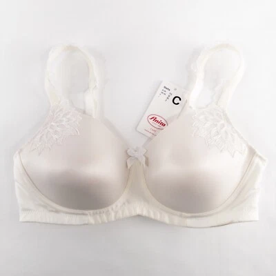 Anita Care Post Mastectomy Bra 32C White Stella Lace Trim Inner Pockets Wireless - Image 1 of 4