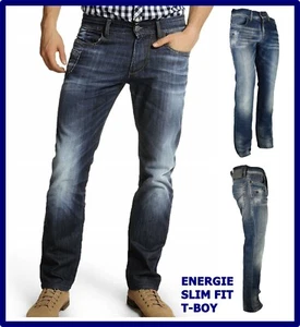 Mens Slim Fit Low Waist Straight Leg Denim Jeans 44w31 - Picture 1 of 13
