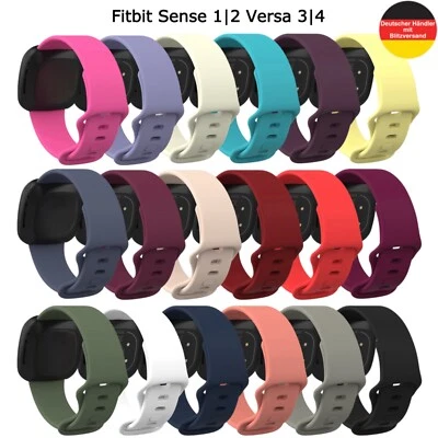 Fitbit Sense 1|2 Versa 3|4 Fitness Ersatz Armband Silikon Sport Smart Watch Uhr - Bild 1 von 4
