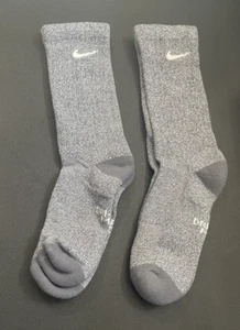 Nike Kids Girls Dry-Fit Cotton 2-Pack Crew Socks Size M  5750 - Picture 1 of 2