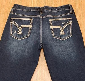 VIGOSS Jeans SLIM BOOT Gr. 12 33x31 dicke Nähte dunkelblau neuwertig MUC 072322 - Bild 1 von 2