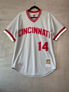 Pete Rose Mitchell Ness 1975 Cincinnati Reds Jersey Size 44 L Baseball NWT - Picture 1 of 9