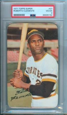 1971 Topps Super ROBERTO CLEMENTE #37 Pirates PSA 4 - Image 1 of 2