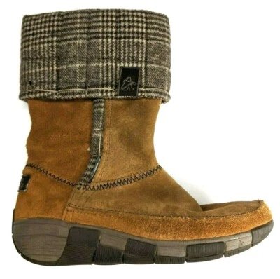 Cushe Quilty Pleasures Boots Womens 6 Tan Suede Leather Fold Over Sherpa Lined - Image 1 of 4