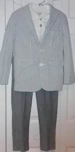 Boys size 8, Izod striped blazer, Izod grey pants & Children's white polo - Picture 1 of 11