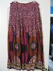Soft Surroundings, Tall L, Peasant Maxi Skirt, Burgundy/Gold/Pink/Teal/White