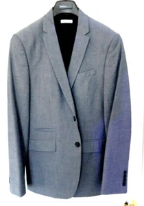 Calvin Klein INFINITE STYLE Zipper Pockets Blazer Sport Coat-M, light blue-gray - Picture 1 of 15
