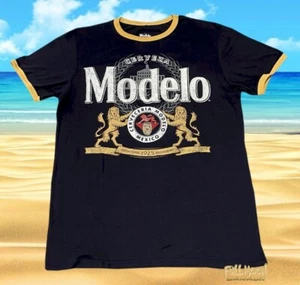 New Modelo Beer Ringer Logo Men's Vintage T-Shirt - Picture 1 of 2