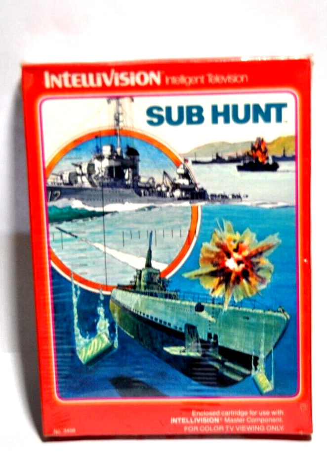 Intellivision SUB HUNT Game 1981 Mattel NEW OLD STOCK Sealed Overlays Etc - Image 1 of 1