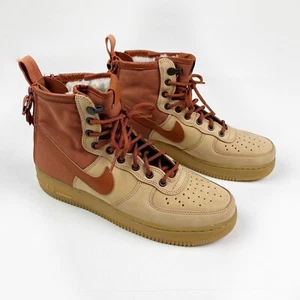 Nike SF Air Force 1 Mid Premium Lifestyle Shoes Mens 9 Praline AA1129 20 - Picture 1 of 13