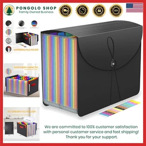 Caja de almacenamiento organizadora de archivos acordeón carpetas de archivos expansibles 24 bolsillos - Imagen 1 de 9