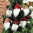 6pcs Christmas Faceless Gnome Doll Elf Pendant Xmas Tree Hanging Ornaments Us