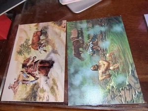 Cowboy Horses Roberts/Reynolds Birthday /Get Well Leanin Tree Greeting Card - Picture 1 of 7