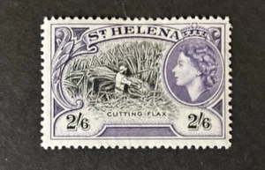 St Helena: 1953, Queen Elizabeth Definitive 2/6d black / violet, SG 163, MH - Picture 1 of 2
