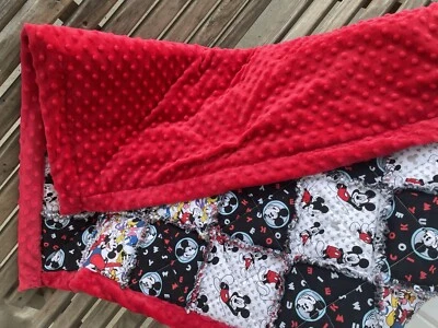 ¡NUEVO! Edredón de trapo hecho a mano para cuna, bebé, niño pequeño, espalda Minky suave Foto 1 de 3