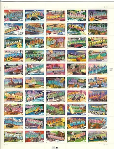 Scott #3696/3745...37 Cent...Greetings ... Sheet of 50 - Picture 1 of 1