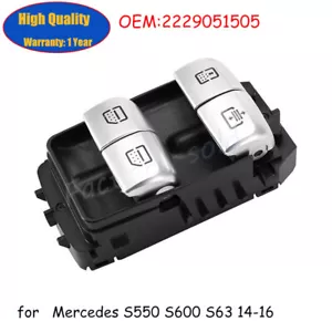 1* Black Master Power Window Switch for Mercedes S550 S600 S63 14-16 2229051505 - Picture 1 of 8