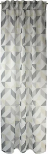 Schlaufenschal Deko Gardine Vorhang grau beige abstrakt BxH 140x245cm Karos 2534 - Bild 1 von 2