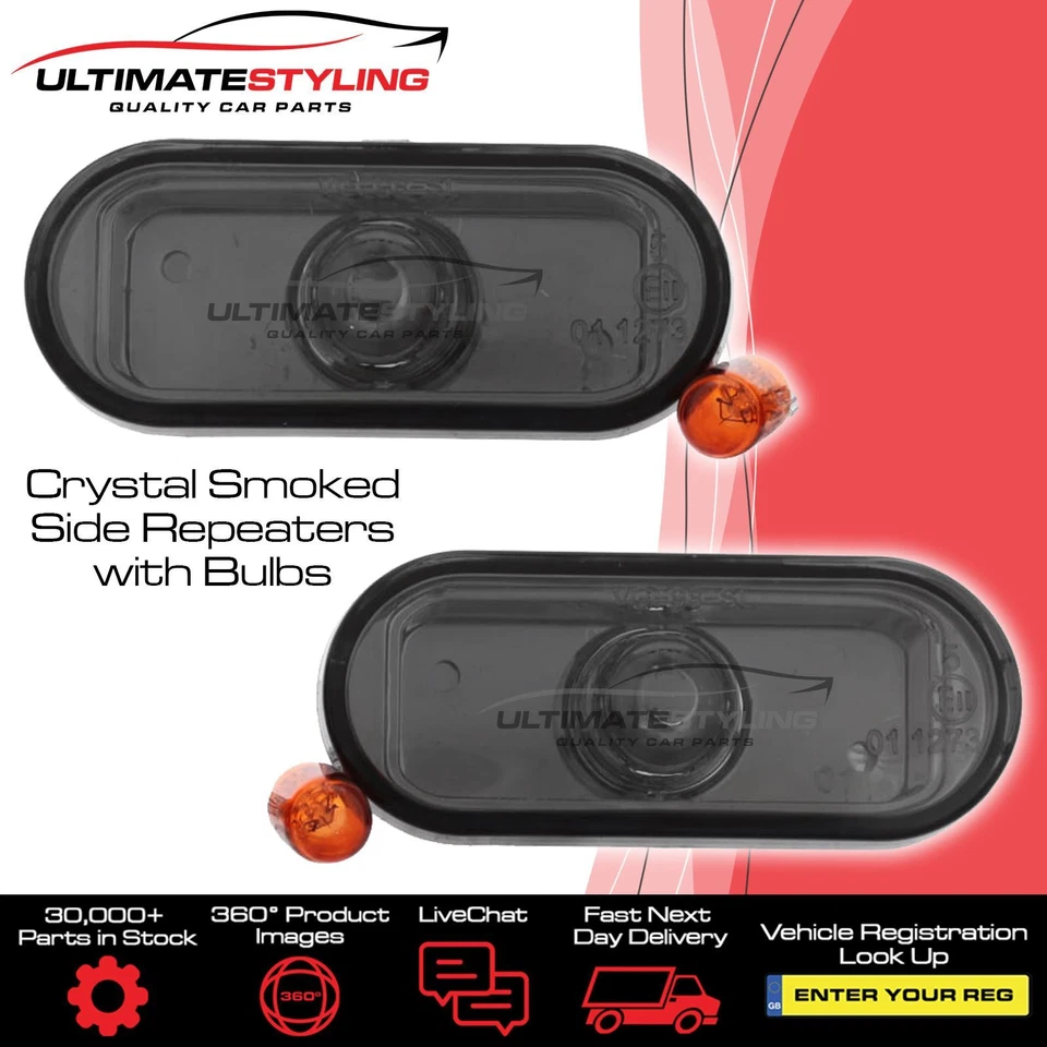 Par de repetidores indicador lateral ahumado cristal VW Golf Mk4 1997-2004 izquierda y derecha Foto 1 de 4