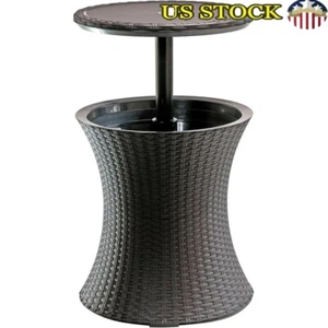Outdoor Portable Bar Table W/ Hidden Cooler Outdoor Furniture Parties & BBQ New - Picture 1 of 9