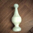 Single SALVAGED Wooden Finial, Painted White 1-1/2" × 4-1/2". 