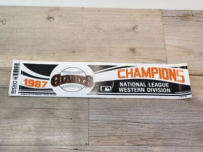 Vintage 1987 WinCraft SAN FRANCISCO GIANTS Bumper Sticker New /Old Stock Unused  - Image 1 of 4