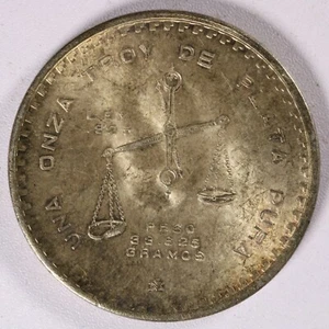 1979 Messico Mo Mint Onza Moneta d'Argento CASA DE MONETA Bilancia & Bilancia Bella Tono - Foto 1 di 2