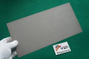 Titanium Grade.1 Mesh ( 0.6mm x 150mm x 300mm ) Metal Perforated Holes Plate - Picture 1 of 10