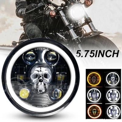 Светодиодная фара 5,75 дюйма 5-3/4 дюйма сигнал поворота Hi/Lo для Honda Rebel CMX125 CMX 500 250 - Изображение 1 из 4