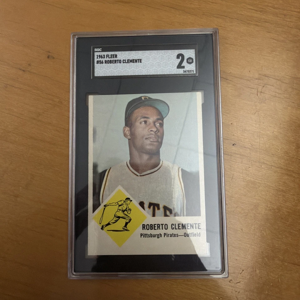 Fleer #56 1963 Roberto Clemente Piratas SGC 2 Foto 1 de 2