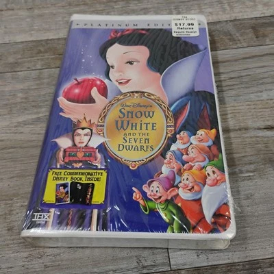 Snow White and the Seven Dwarfs VHS, 2001, Platinum Edition, New Sealed - Image 1 of 3