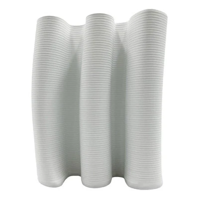 Jarrón Bergamo Art de cerámica blanca de 10 pulgadas en blanco Foto 1 de 4