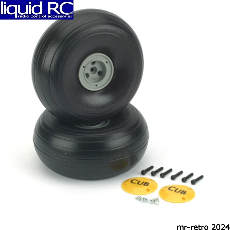DU-BRO 425TLC 1/4 light weight J-3 Cub Wheels (2) - Image 1 of 1