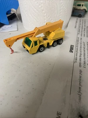 Matchbox Superfast No 49 Crane Truck 1976 Lesney Yellow Diecast Rig Construction - Image 1 of 4