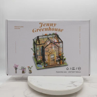 Hágalo usted mismo Kit Miniatura Libro Rincón Jenny Invernadero con Flores Habitación Caja Foto 1 de 4