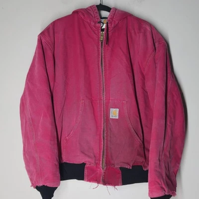Chaqueta Carhartt Roja Lona Sudadera con Capucha Vintage Pato Años 90 Talla XL Rojo Carmesí J04 Foto 1 de 4
