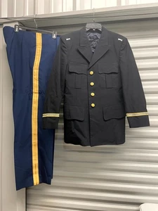 Herren Militär Anzug Uniform Jacke & Hose Set Schwarz & Marine mit Goldrand - Bild 1 von 18