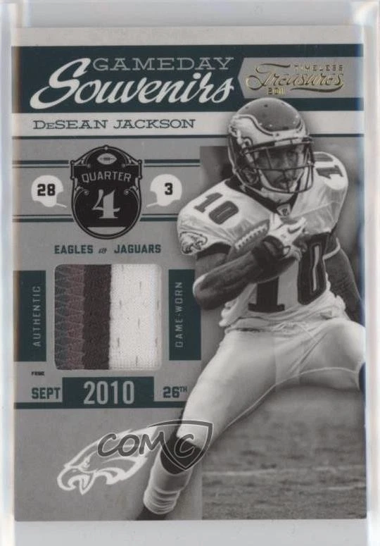 2011 Timeless Treasures Gameday Souvenirs 4th Quarter Prime /25 DeSean Jackson - Image 1 of 2