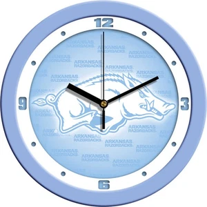 Arkansas Razorbacks Baby Blue Wall Clock - Picture 1 of 1
