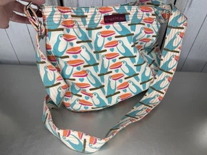 Bungalow 360 blau orange Tukan Vogel Beuteltasche Canvas Baumwolle Handtasche Tasche - Bild 1 von 6
