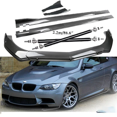 Carbon Fiber Front Bumper Lip Spoiler Side Skirt Body Kits For BMW E90 E92 E93 — 第 1/4 张图片